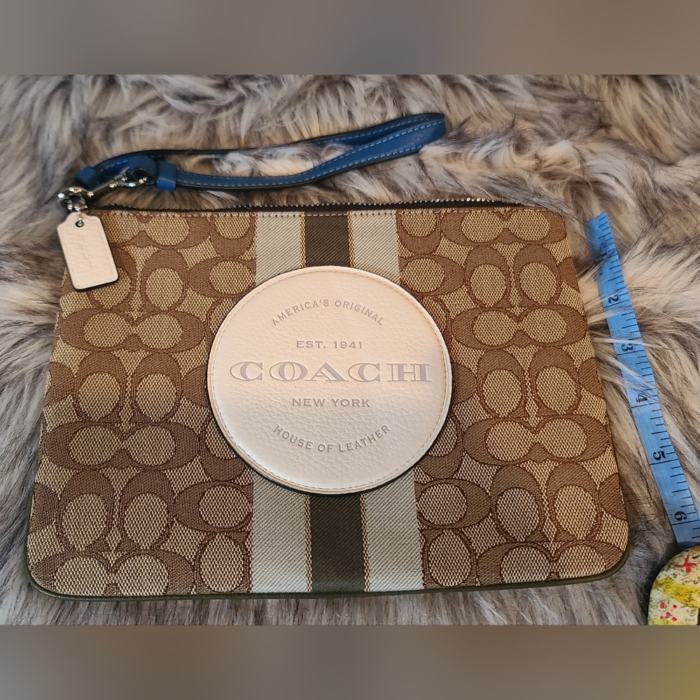 Coach Leather Dempsey Wristlet Clutch